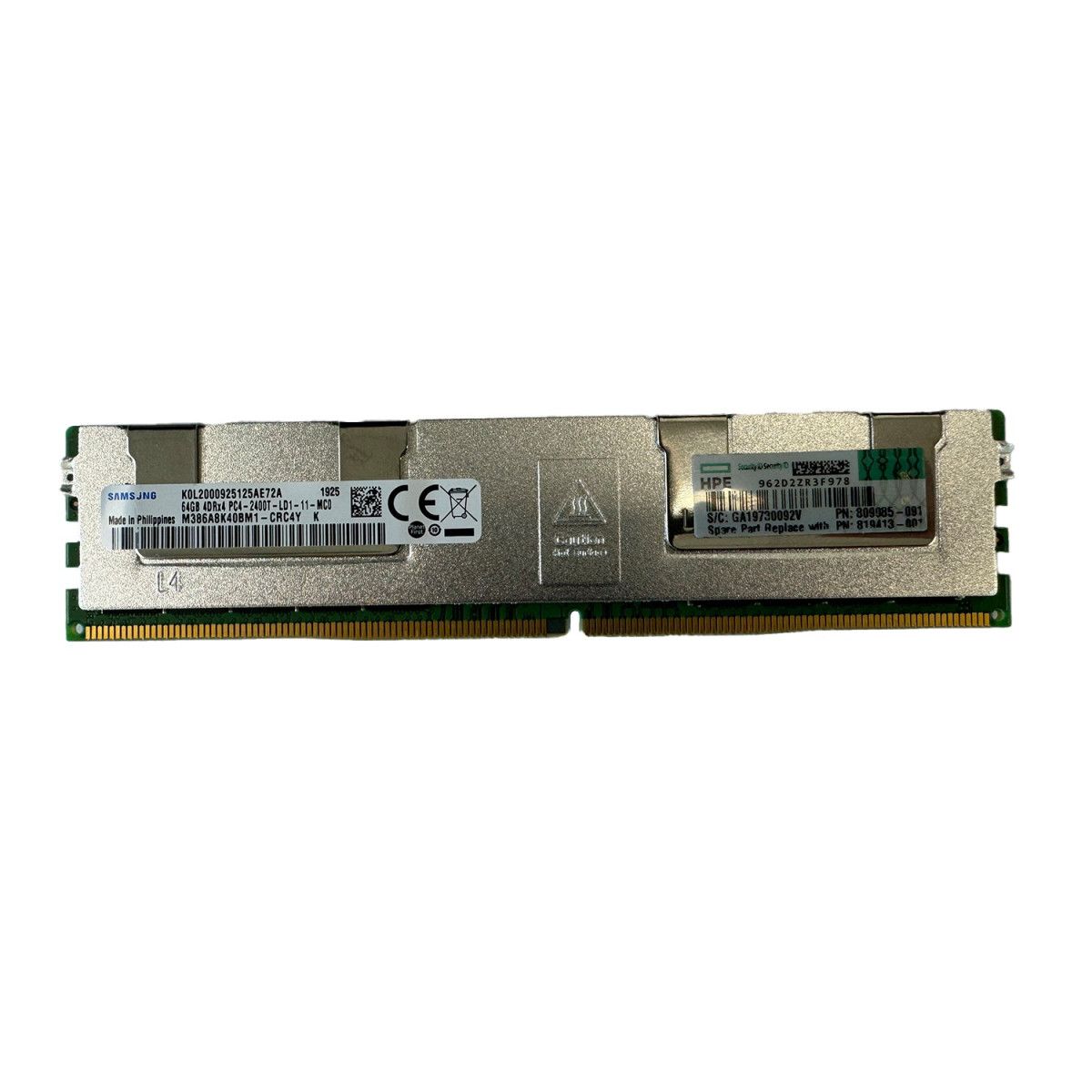 HPE 1x 64GB 4Rx4 2400Mhz - 809985-091 oryginał 1 - Memstar